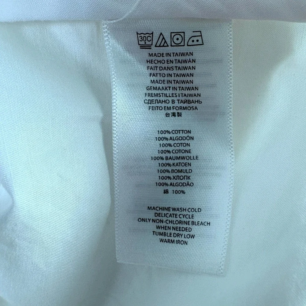 Michael Kors Utility Jacket Size 14 White Two-Button Zip Pockets Lightweight